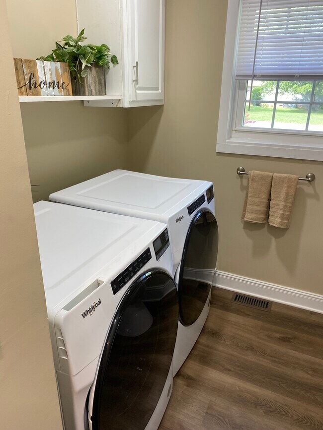 Washer and dryer in half bath on main floor - 3213 Joe Rawlings Rd