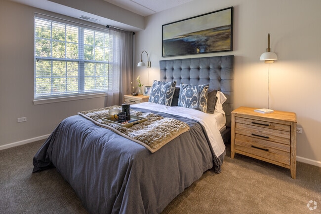 2BR, 1BA - 1,045SF - Model - Primary Bedroom - The Majestic Luxury Apartments