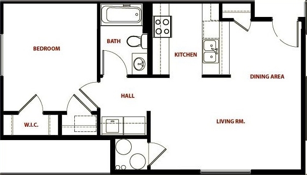 1HAB/1BA - Brookside Park Apartments