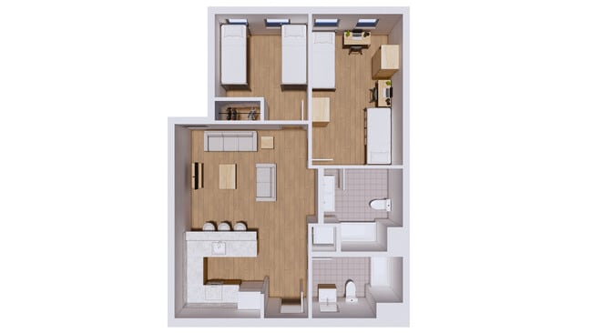 2 Double Rooms - B4 2x2 - FOUND Study Downtown Berkeley