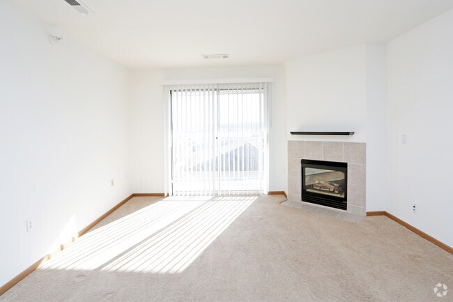 Sala de estar con chimenea - Flatwater