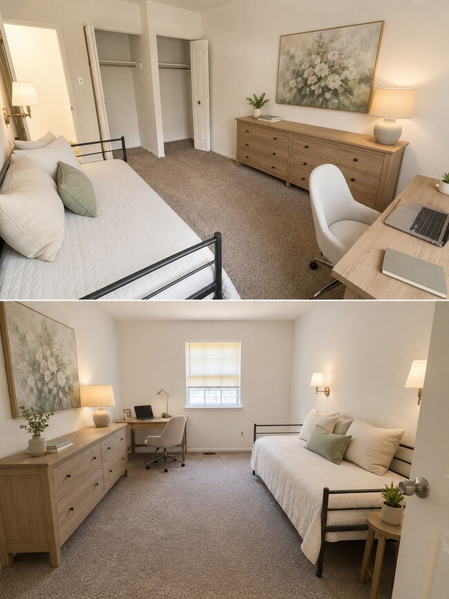 Two Equal-Sized Bedrooms - Fountain Court Townhomes