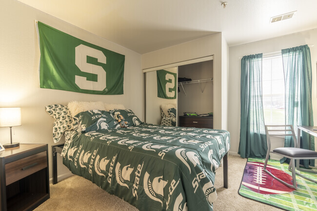 2BD, 2BA - 854SF - Emerald - Bedroom 2 - The Village at Chandler Crossings