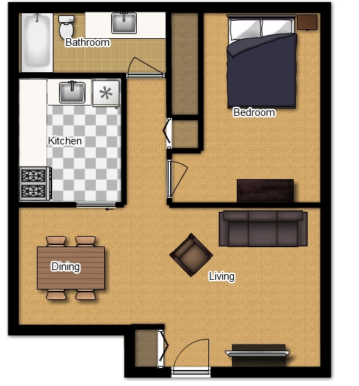 1BR/1BA - Park High Apartments