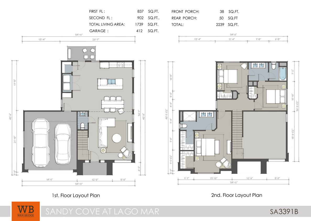 Plano de planta - Cadia at Lago Mar