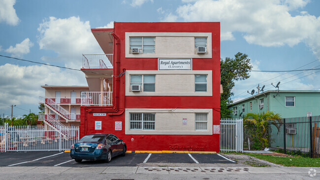 Side view of building - Regal Apartments