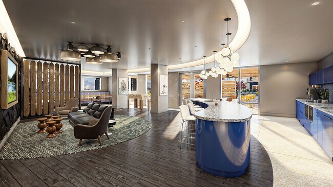 Salón del club de Patterson Street - Aspire Midtown