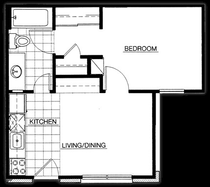 Village 1 Habitación/1 Baño - University Village