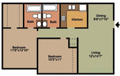 2Bed - 2Bath