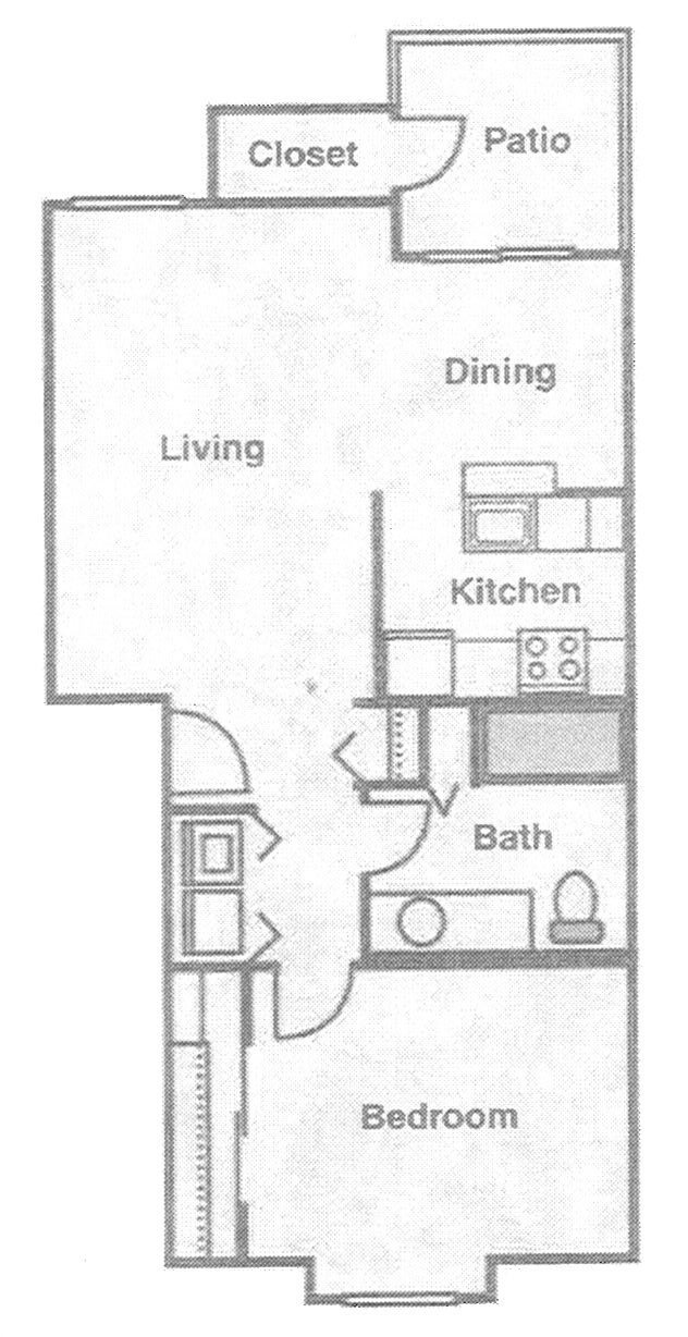 Plano de planta - Riverwood Apartments