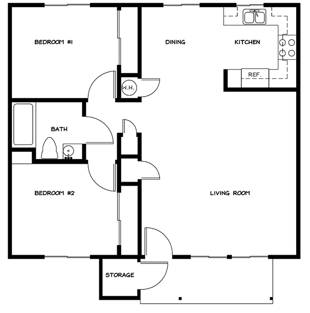2HAB/1BA - Meadows Apartments