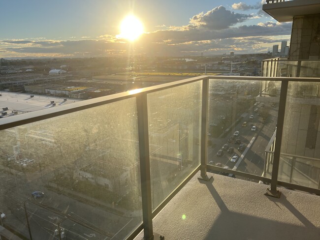 Balcony facing south west on the 14th floor - 8188 Fraser St