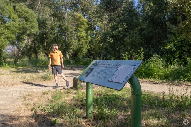 Bikers and hikers frequent the serene paths of Pajaro Creek Trail, San Francisco.