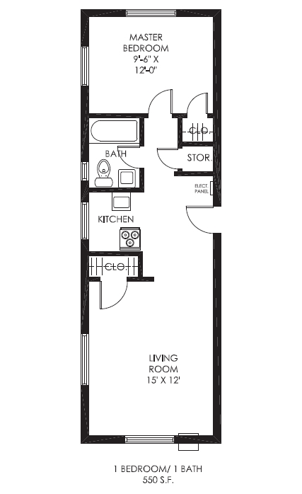 1BR/1BA - The Avalon