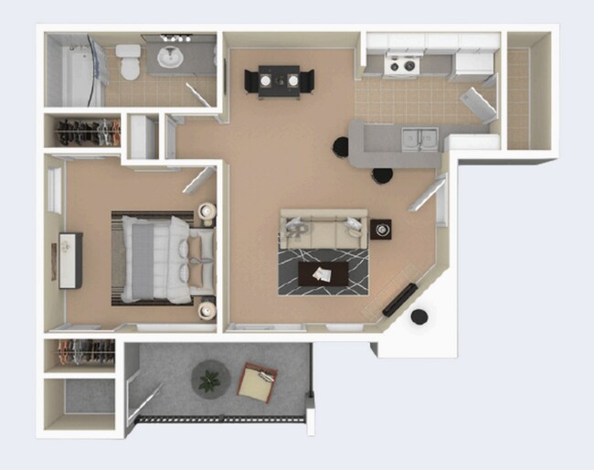 Plano de planta - The Trails Apartments