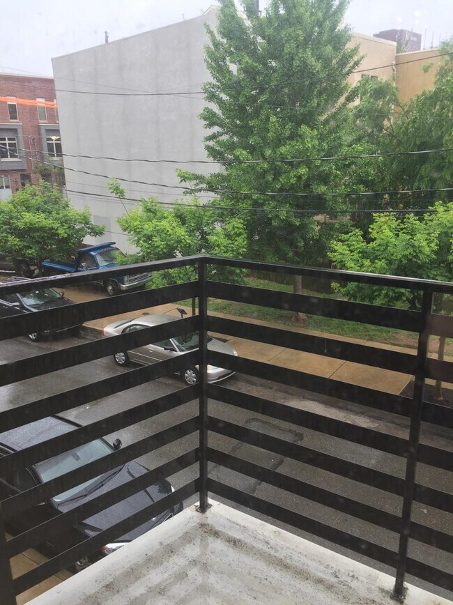 Balcony facing Montgomery ave (Franford ave is on the left) - 1605 E Montgomery Ave
