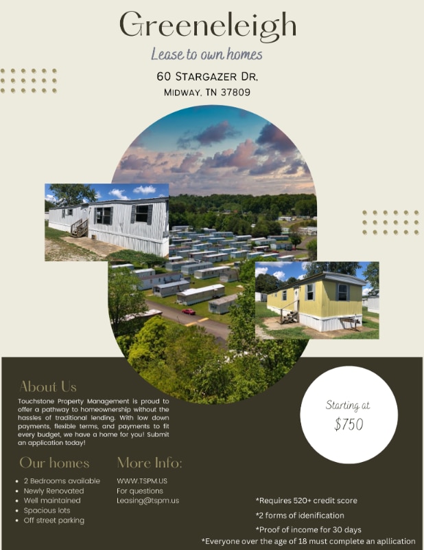 60 Stargazer Dr, Midway, TN 37809 House Rental in Midway, TN