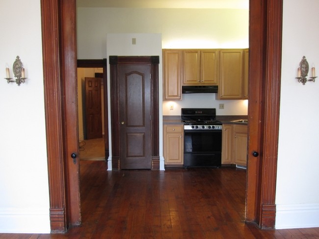 Kitchen from living (notice french doors) - 2105 Sarah St