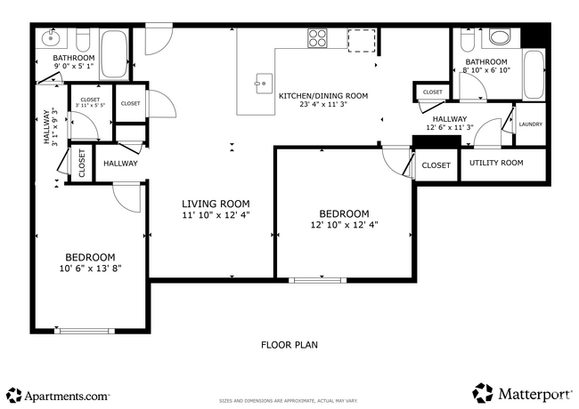 2 habitaciones, 2 baños - 1219 pies cuadrados - Longitud de onda - MI Place at First Radio
