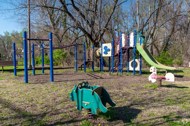 The playground at the District Heights Recreation Center has a small playground for kids.