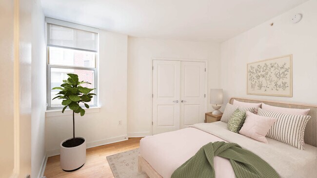 Dormitorio con suelo de superficie dura - 1210 Mass