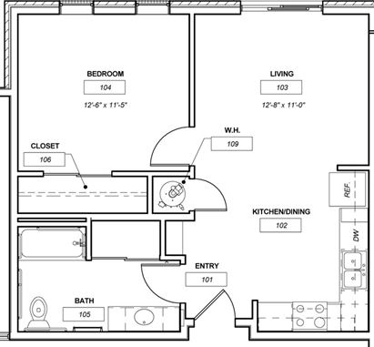 1BR/1BA - Edge Point Apartments - Income Restricted