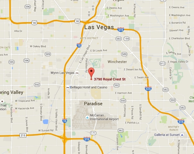 Location Map - 3700-3790 Royal Crest St