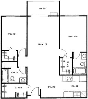 2BR/2BA - SouthGate 3 & 4