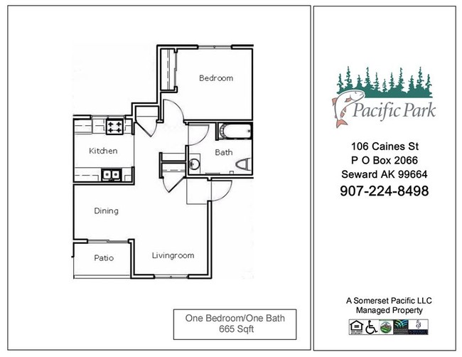 PCPK-One Bedroom FP - Pacific Park Apartments