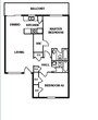 2 bed 2 bath 939 sq. ft.