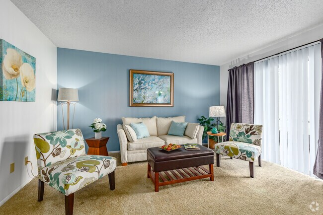 2 BR, 2 BA - 1.035SF - Sala de estar - Dalton Place