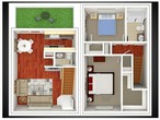 2 Bed 1.5 Bath