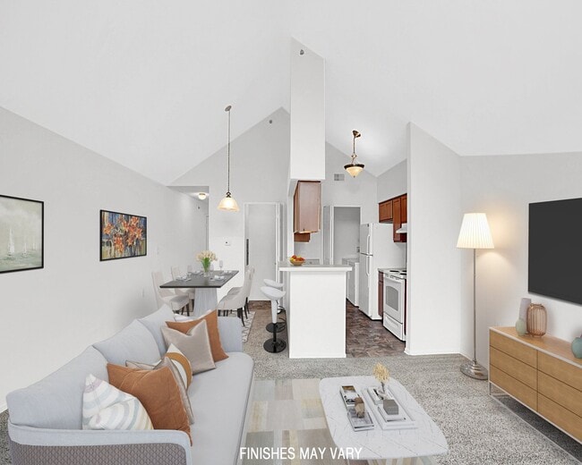 Sala de estar abierta Senna Layout - LakePointe Apartments