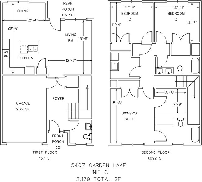 5407-C Floor Plan - New Garden Square