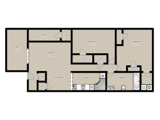 2BR/1BA - Trinity Properties - Campus Walk