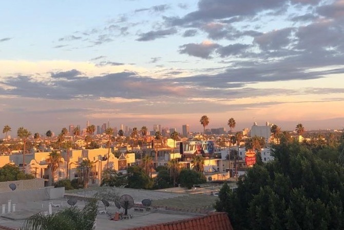 View of DTLA from unit/private balcony! - 7320 Hawthorn Ave