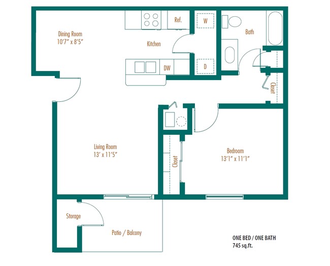 1HAB/1BA - Sycamore Springs