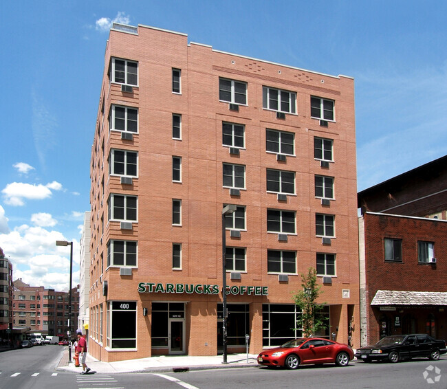 View from the east along Dryden Road - 400 College Avenue