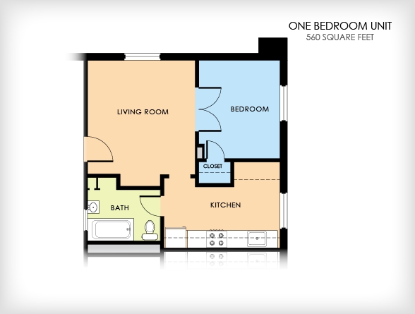 Plano de planta - Laurelhurst Apartments