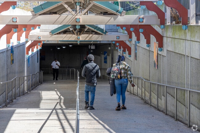 The MARTA train rights right below Decatur's downtown square.