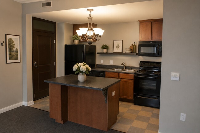 Woodland Kitchen - Stockbridge Apartments