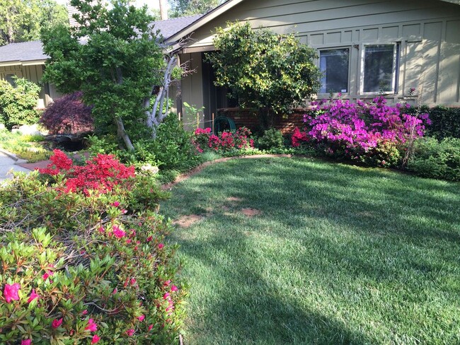 The mature landscaping is breathtaking in the spring with Azalea, hydrangeas, rhododendron, trimmed cedar trees, small fish pond and water feature. All yard maintenance is included. - 10997 Crescent Dr