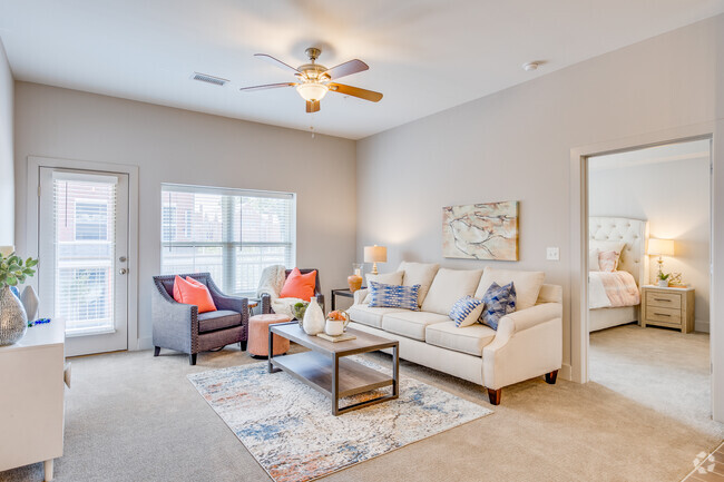 2BR, 2BA - 1364SF Living Room - The Halston