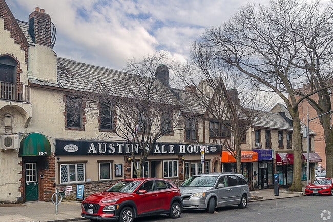 Local shops and restaurants line streets in Kew Gardens.