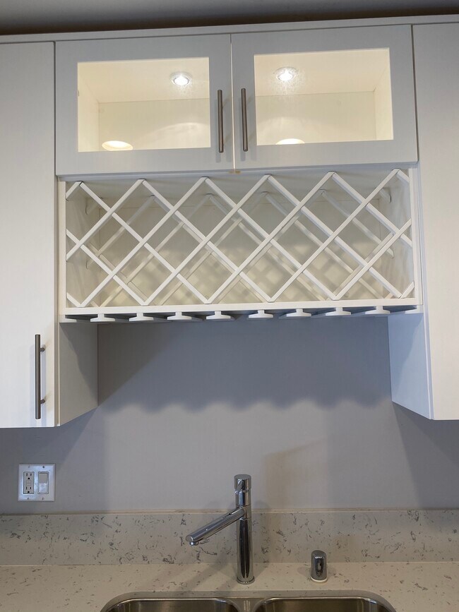 Wine Rack and Lighted Cabinet - 3684 Watseka Ave