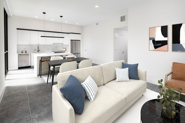 Área de estar, comedor y cocina de Signature Collection Townhome - Avalon South Miami