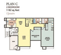 Two Bedroom / Two Baths Upstairs C