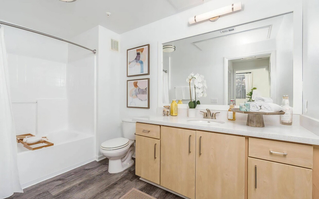 Single Vanity and Soaking Tub - Villas at the Gardens