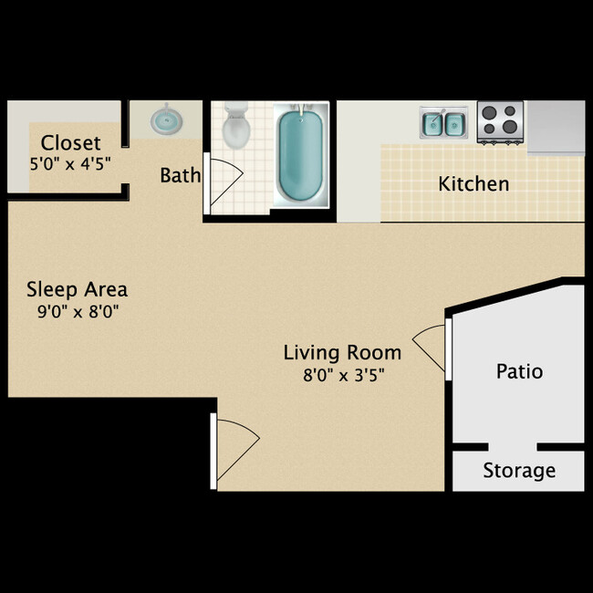 Plano de planta - Country Place Apartments