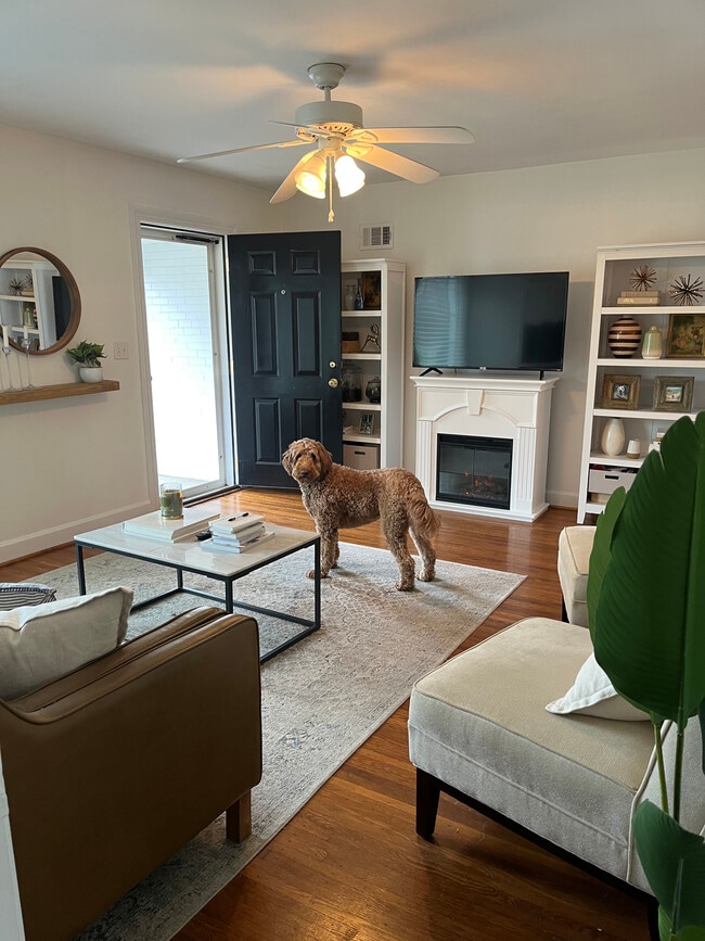 Living room. Electric fireplace is included. - 4012 Winchester Rd